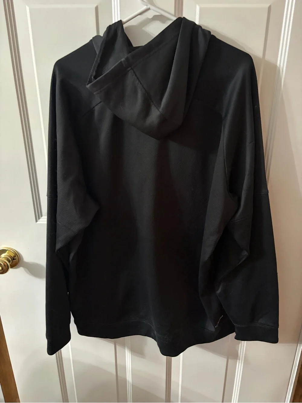 adidas Black Crewneck Hoodie with Large Logo
